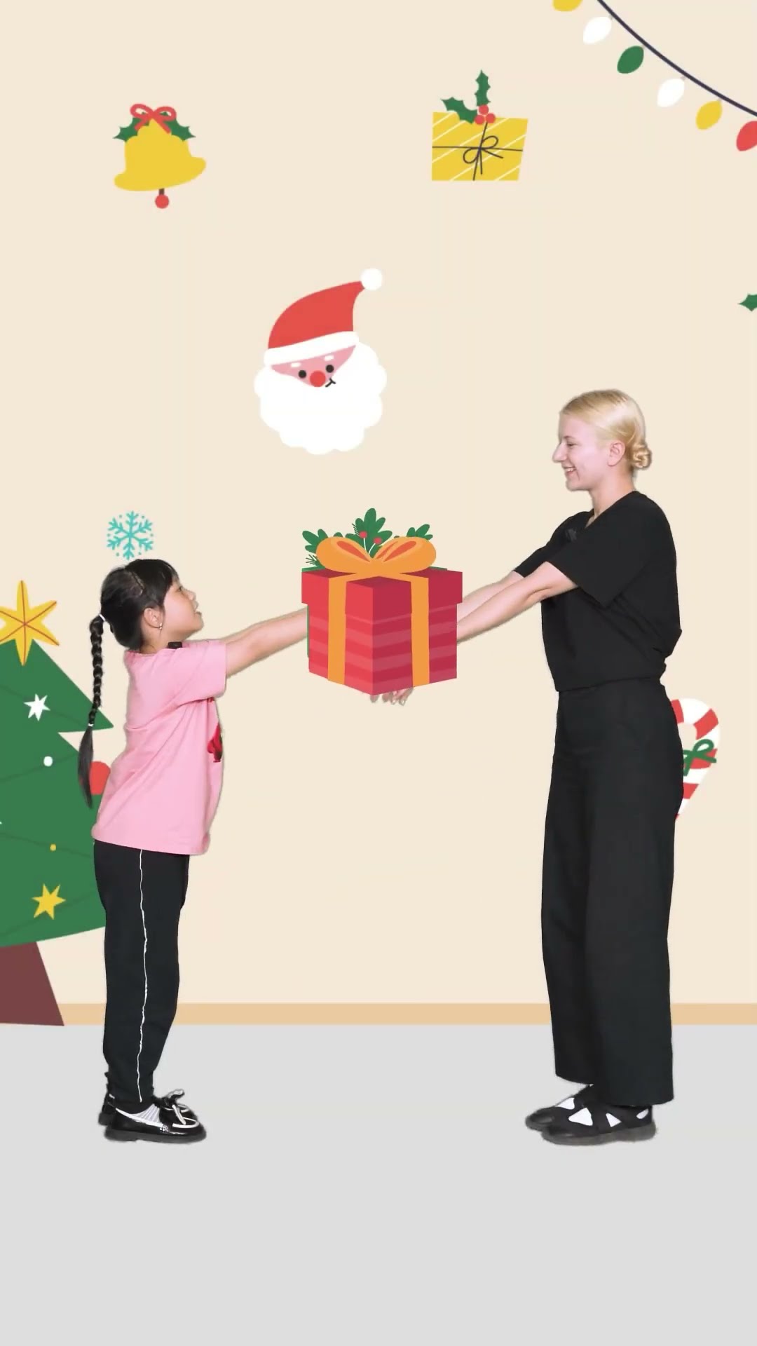 Bé học tiếng anh qua hoạt hình quà giáng sinh kinh dị Christmas gift | Video and cartoons for baby