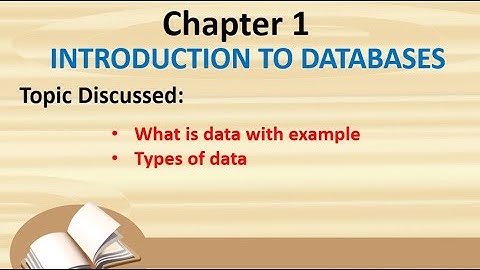 Introduction to Databases | what is data and types of data | by career gate |