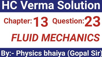 H.C. Verma Solutions - Fluid Mechanics - Chapter 13, Question 23