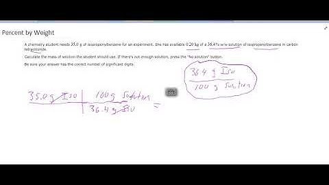 Percent by Weight from ALEKS