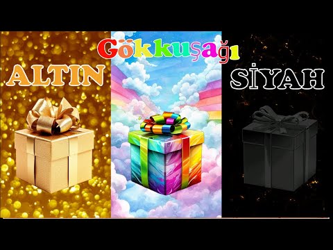 Altın 🥇Gökkuşağı 🌈Siyah 🖤3 Hediyeden Birini Seç ✨İyi Yada Kötü 🎁Choose Your Gift