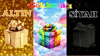 Altın 🥇Gökkuşağı 🌈Siyah 🖤3 Hediyeden Birini Seç ✨İyi Yada Kötü 🎁Choose Your Gift by Kutu Seç - Seç Bakalım (Sevimli Prenses ) 337,671 views 3 months ago 8 minutes, 11 seconds