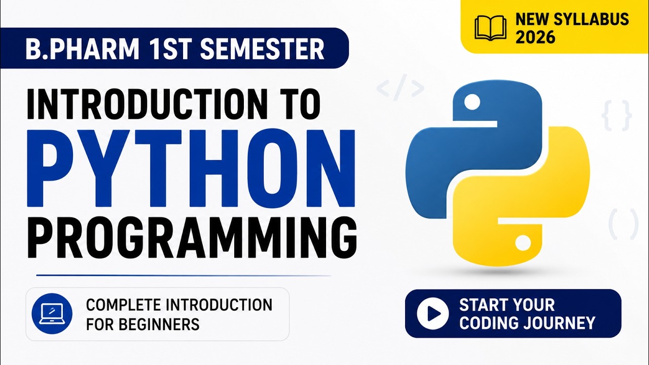 Introduction to Python Programming | B.Pharm 1st Semester | BP101T ...