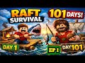 Raft Survival 101 Days in Roblox 🌊 | Extreme Ocean Survival Gameplay | Building &amp; Exploration