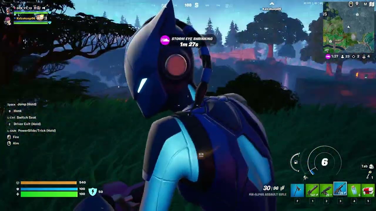 Fortnite BLUE Lynx Skin - GAMEPLAY