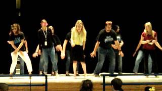 STAAR Pep Rally Teachers do the Whip and Nae Nae