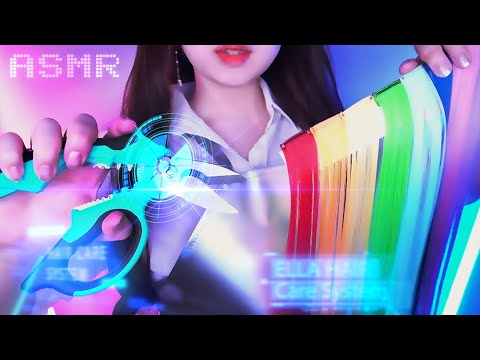 ASMR 미래의 헤어샵 / Hair shop of the future (ENG SUB) Sci-fi asmr/공상과학 asmr/가위소리/미용실/haircut/빗질/두피