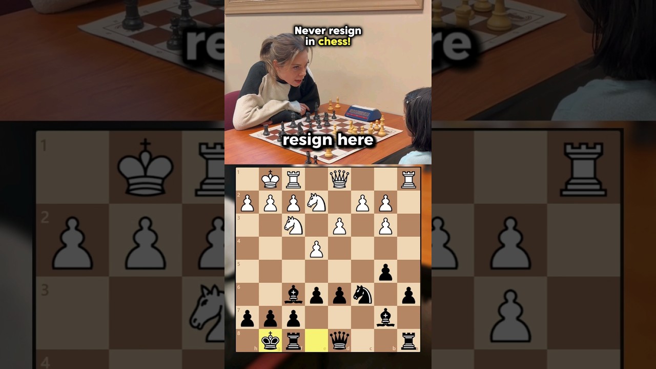 Never resign in chess! 🚫♟️ #chess #chessgame