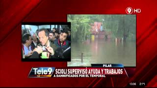 Aparicio recorrió zonas anegadas en Villa Garrote