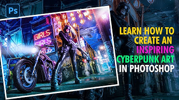 Create a Cyberpunk Composition in Photoshop 2023 - Speed Art  Photoshop Tutorial