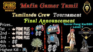 Final Tournament Announcement | Pubg Mobile Kar98k all level updated