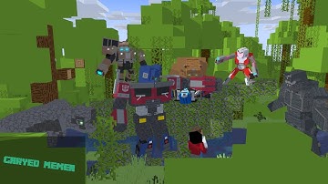 The Autobots meet the Maximals in minecraft | minecraft animation #transformers #rotb
