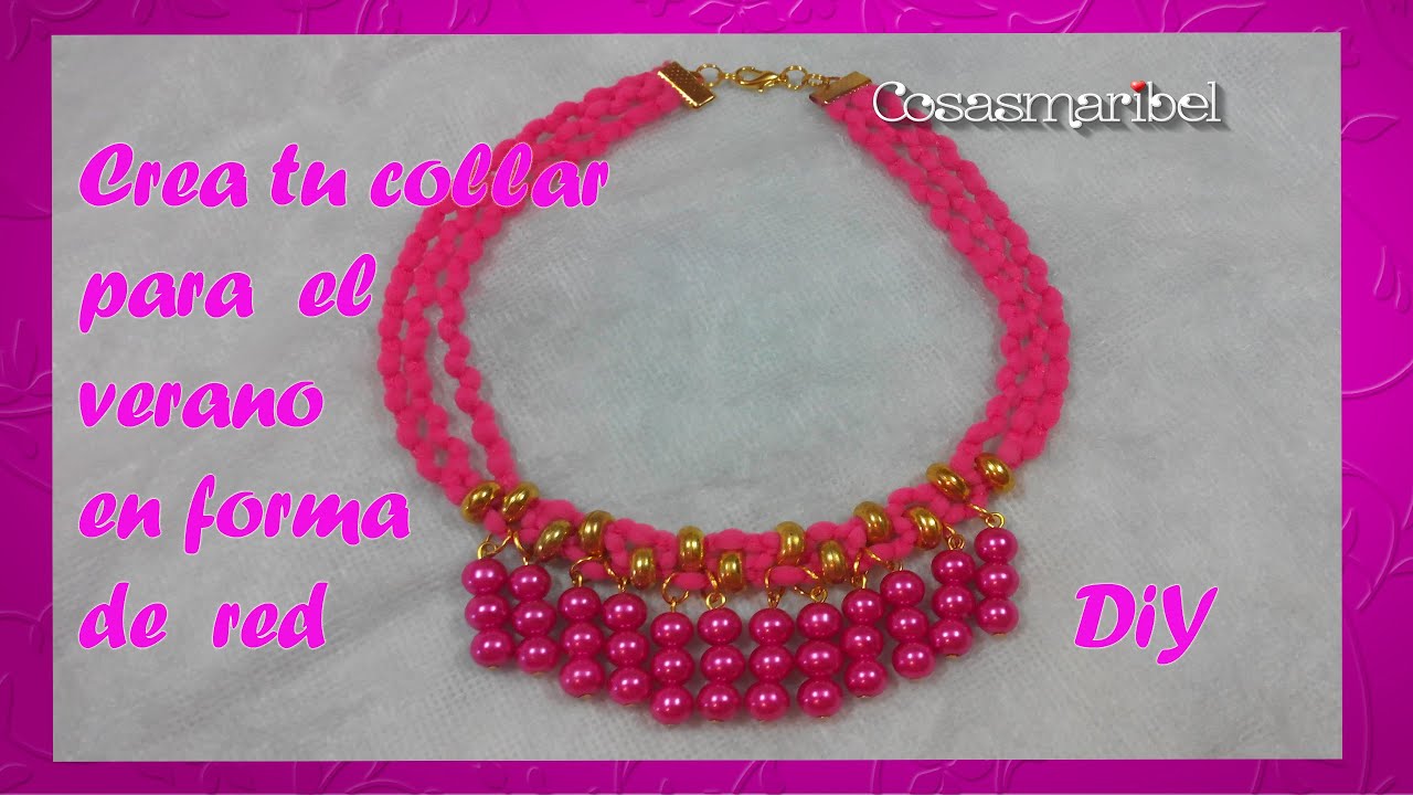 Como hacer un collar en forma de red con abalorios.