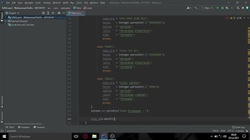 Penjualan menggunakan Java (UAS Case) - IntelliJ IDEA