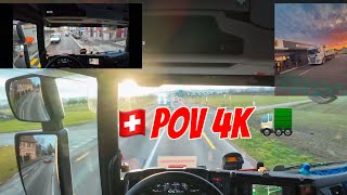 : POV 4K ASMR Driving My Truck Through Swiss Villages  McDonalds Deliveries Around Lake Constance