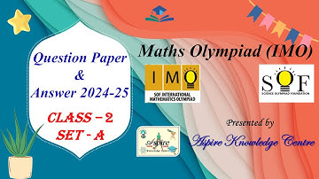 IMO Class 2 Question Paper 2024 | Maths Olympiad Question & Answer 2024 for Class 2 #v7
