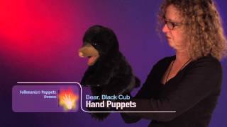 Folkmanis Black Cub Bear Hand Puppet 