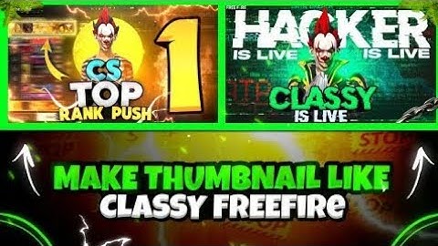 how to make thumbnail like classy free fire |🔥make free fire live easy thumbnail on android
