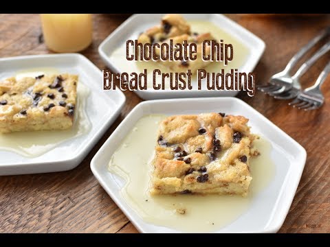 Chocolate Chip Bread Crust Pudding