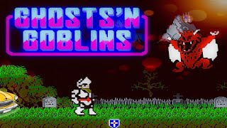 Ghosts 'N Goblins Nintendo playthrough / Ghostly Village Dendy прохождение