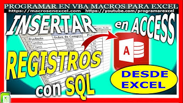 172 🔴 Como CONECTAR EXCEL con ACCESS 🔥 INSERTAR Datos con SQL