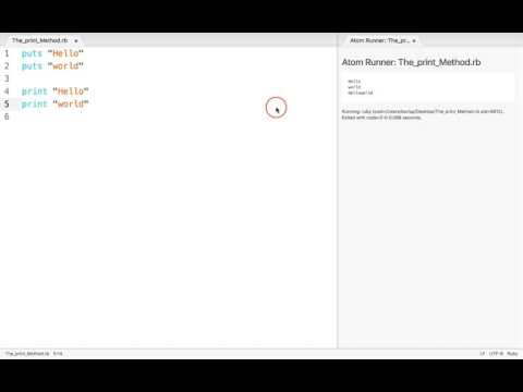 Learn to Code with Ruby - Section 02 - Lesson 02 - The print Method