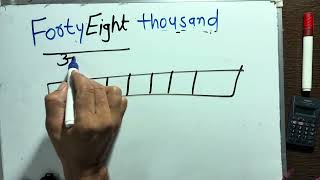 How to Write 48,000 in Numbers | 48,000 Spelling in English and Hindi | Hindi