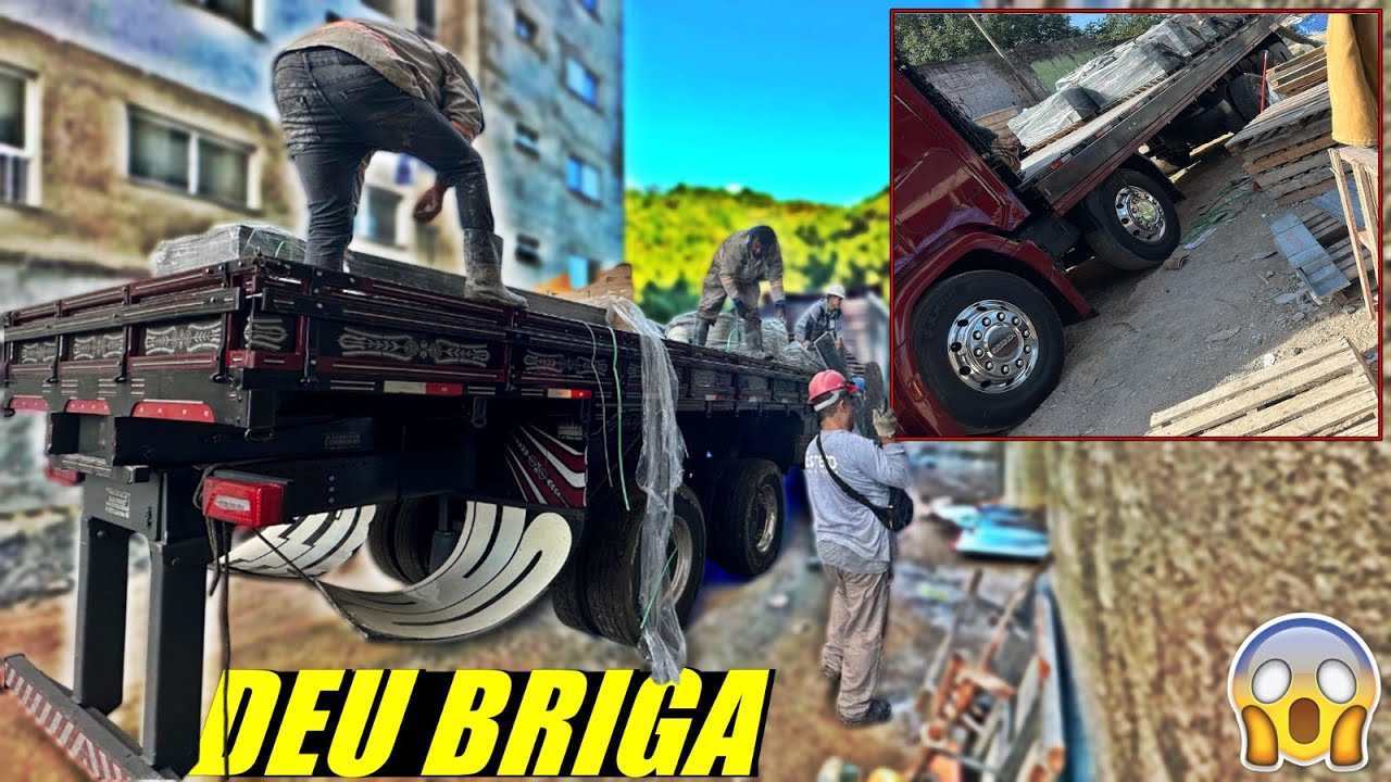 DESCARREGANDO AS ENTREGAS... ENGENHEIRO BRIGOU COMIGO NA OBRA !!