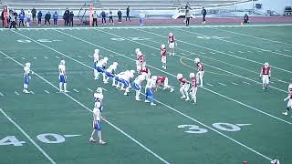 Carabins de Montréal QB Esteban Bedoya throws a 20-yard pass to Frederic Dodd vs. McGill Redbirds