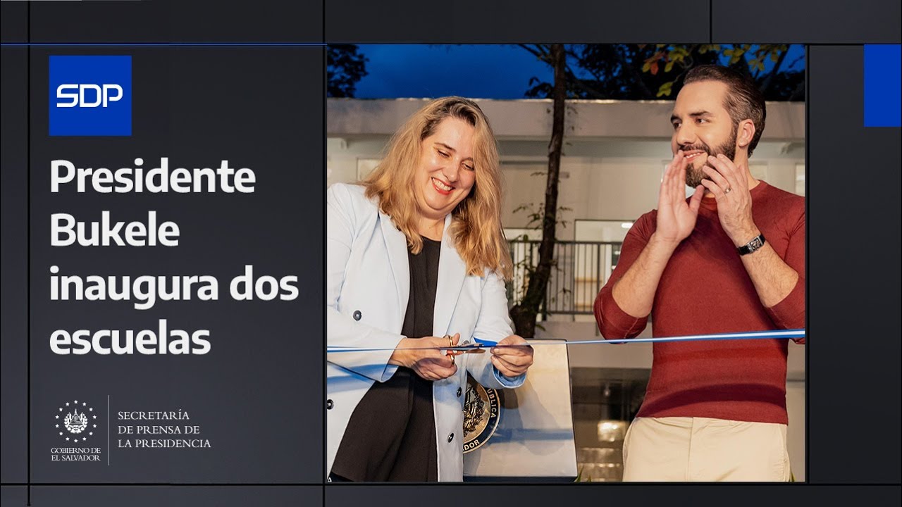 Presidente Nayib Bukele inaugura centros educativos con el programa Dos Escuelas por Día