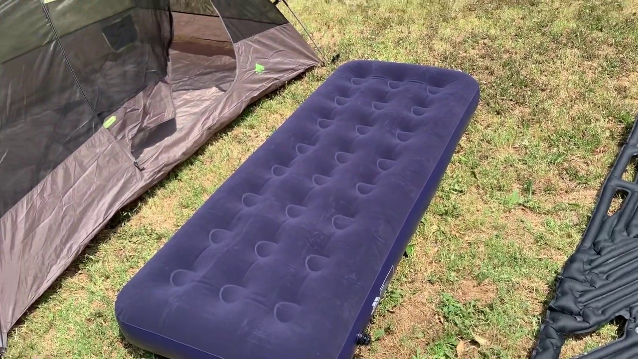Air bed w/Coleman rechargeable pump (demo'd for outdoor) YouTube