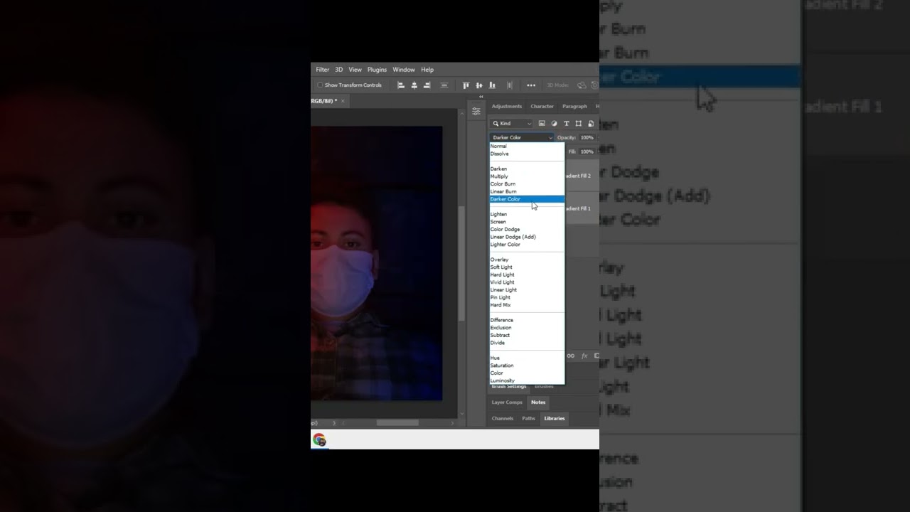 Dual light effect on photoshop | Photoshop Tutorial Short