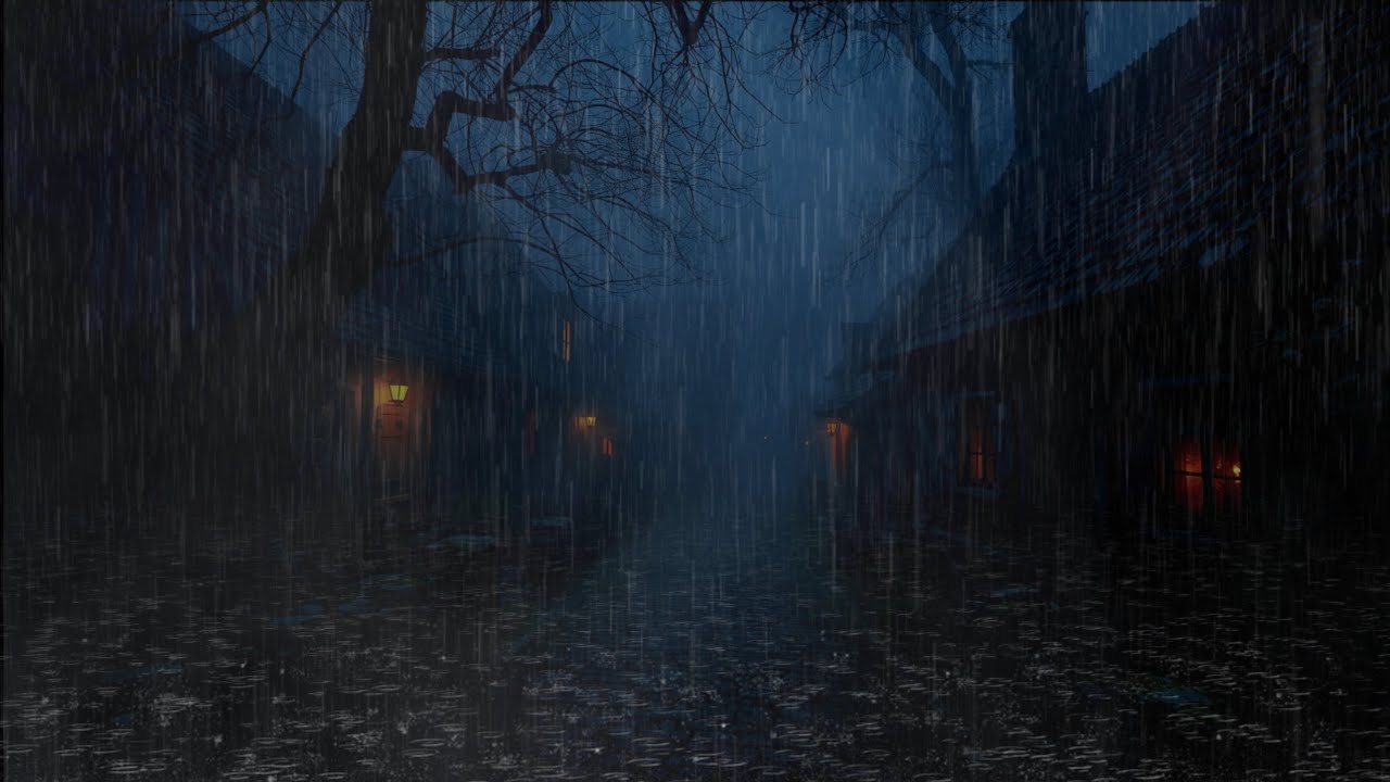 Calming Rain in a Silent Old Town | Best Sleep Sounds for Anxiety