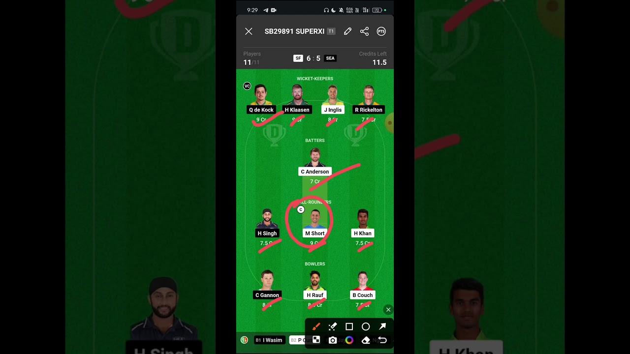 SF VS SEA Dream 11 Team prediction || sea vs sf team prediction || #dream11 #predictions #shorts