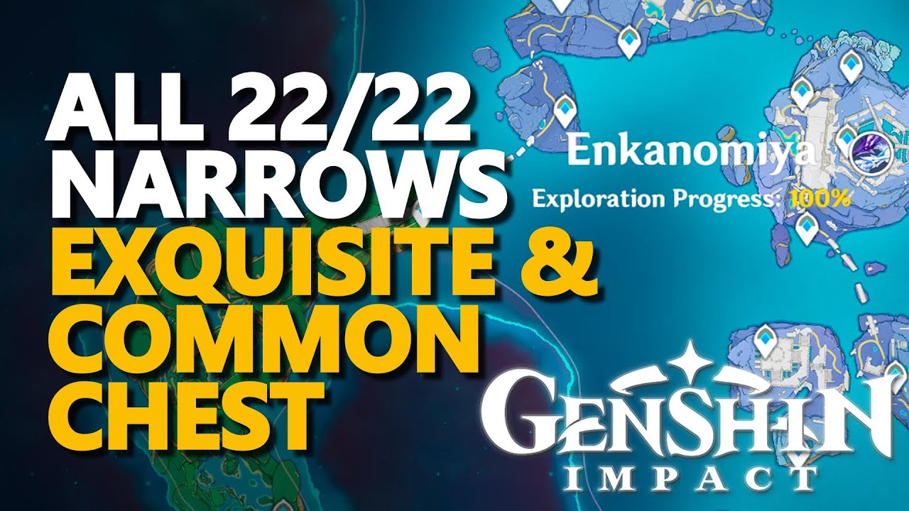 All The Narrows Exquisite Chests & Common Chest Genshin Impact YouTube