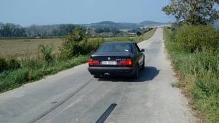 Stock BMW e34 525 TDS burnout open diff
