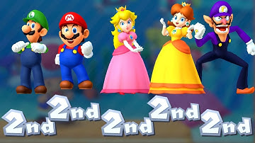 Mario Party 10 - All Characters 2nd Place Animations