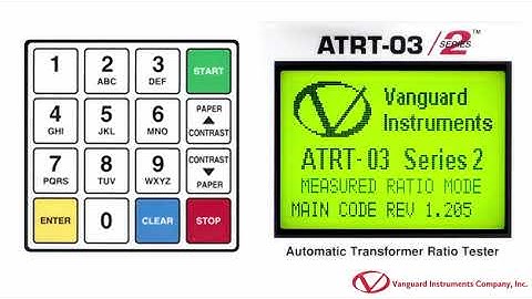 Performing a Transformer Turns Ratio Test with the Vanguard ATRT 03 S2