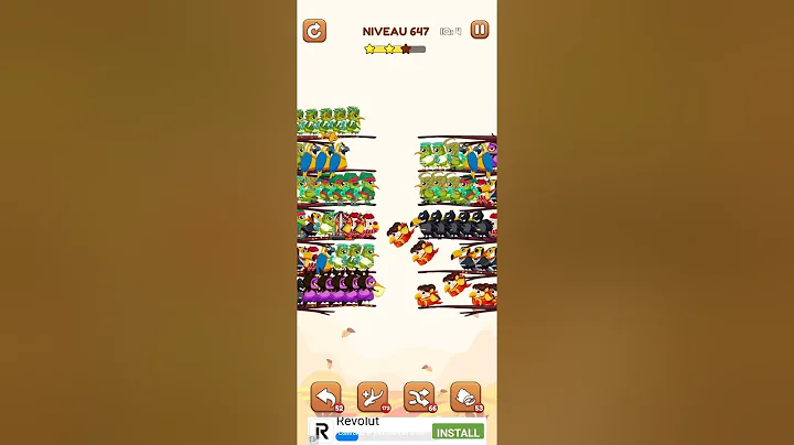 bird sort 2 color puzzle solution niveau 647 #games #gaming #puzzle #puzzlegame #androidgames