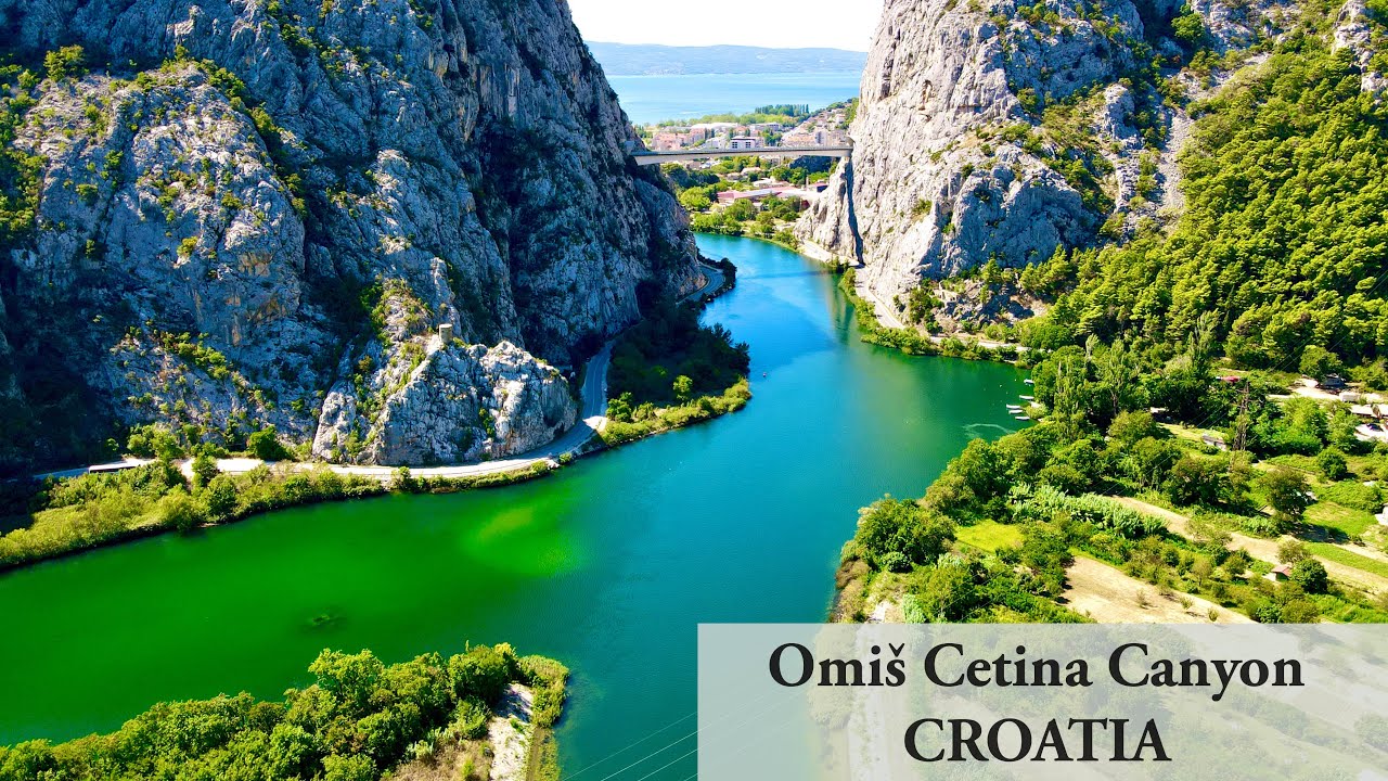 Omiš Cetina Canyon, Croatia - breathtaking drone view (4K)