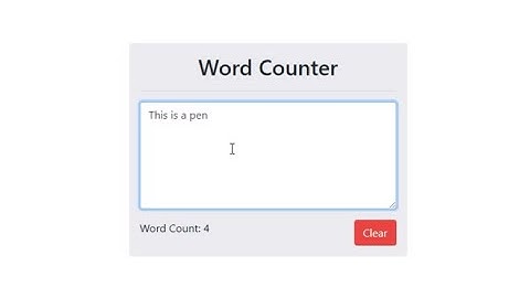 Create a Word Counter in HTML and JavaScript | Word Counter
