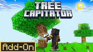 Tree Capitator Addon In Minecraft Bedrock || TREE CAPITATOR ADDON COOL ADDON ||