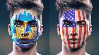 Photoshop Tutorial: FACE PAINT! How to Paint Graphics onto a Face. screenshot 5