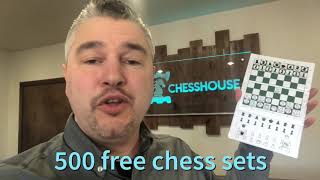 Giving 500 chess sets to help families