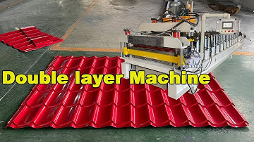 1100 glazed tile double layer roll forming machine | Tile making double deck roll forming machine