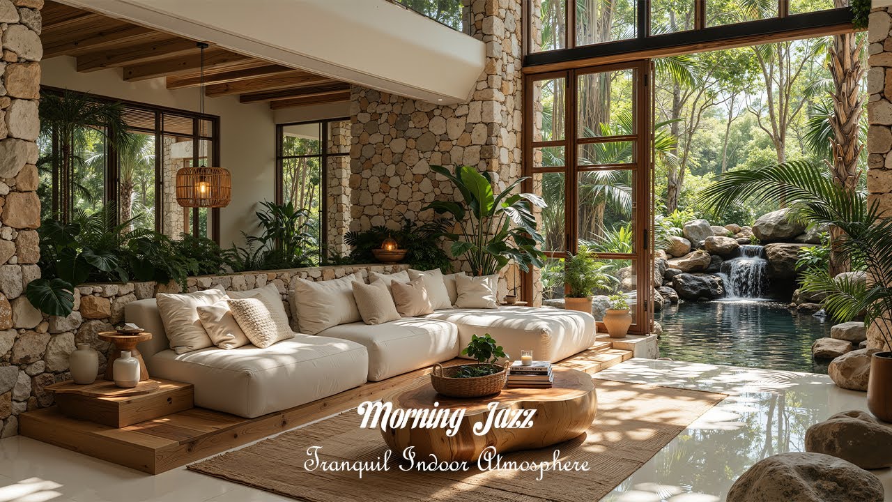 Утренний Джаз В Спокойной Атмосфере В Помещении | Спокойная Обстановка У Озера И В Лесу Для Отдых...