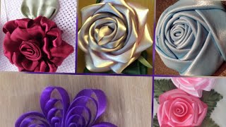 جميع أنواع الورد فى الفيديو دهsatin ribbon rose flowers DIY 