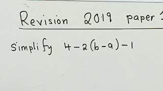 2019 Mathematics Paper 1 Revision