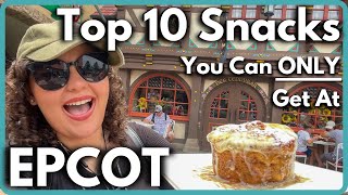 Top 10 Snacks You Can ONLY Get at EPCOT Ranked (Exclusive EPCOT Snacks) | Walt Disney World