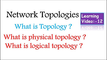 What is Topology ? What is physical topology ? What is logical topology ?